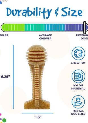 Honey Bone Dental Tower Nylon Chew Toy for Aggressive Chewers | USA Made