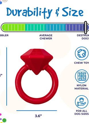 Diamond Ring Nylon Teething Ring for Puppies | Durable & USA Made