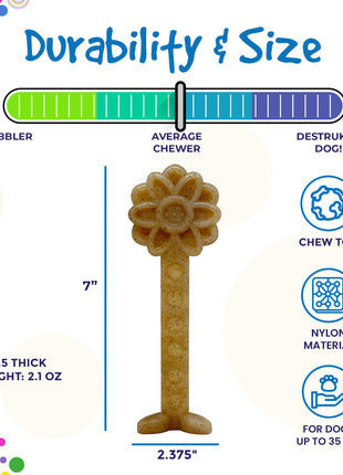 Flower Tower Nylon Chew Toy for Aggressive Chewers - USA Made Enrichment Toy