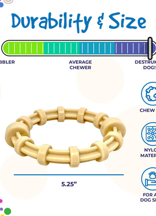 Chicken Flavored Teething Ring for Puppies & Aggressive Chewers | USA Made