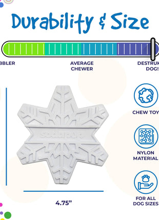 Snowflake Nylon Dog Chew Toy for Aggressive Chewers | USA Made & FDA Compliant