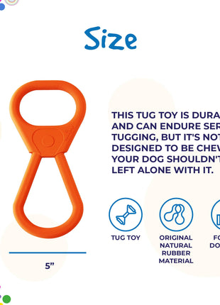 Pop Top Rubber Tug Toy for Interactive Play | Heavy Chewers | USA Made | SodaPup