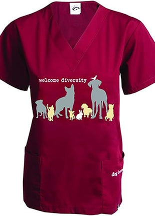Scrub Top: Welcome Diversity (Wine)