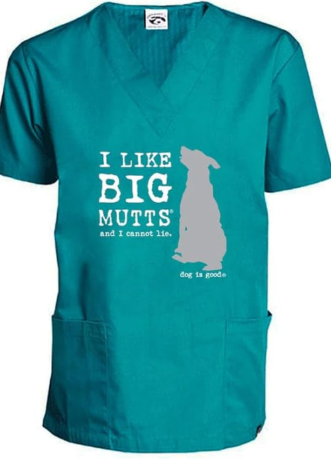 I Like Big Mutts Scrub Top (Teal)