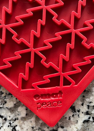 "Peace" Christmas Tree emat - Enrichment Lick Mat for Dogs and Cats | Christmas Tree design | SodaPup