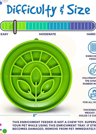 Garden Design eTray - Shallow Slow Feeder Dog Bowl for Enrichment | USA