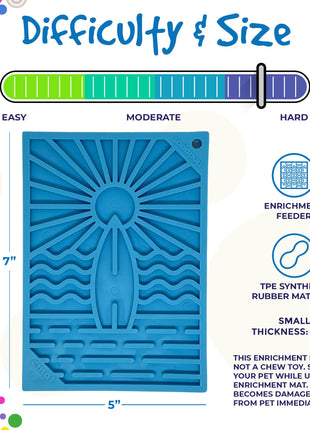 Surf's Up eMat - Small Lickmat for Dogs and Cats | Beach-Themed Design | SodaPup
