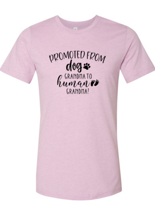 Promoted from Dog Grandma to Human Grandma T-Shirt