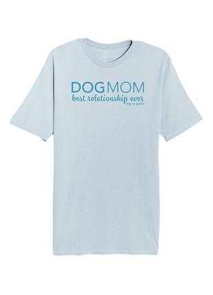 T-shirt: Dog Mom (Unisex, Light Blue)