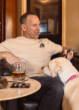T-shirt: Conversation Not Required, Whiskey (Tan)