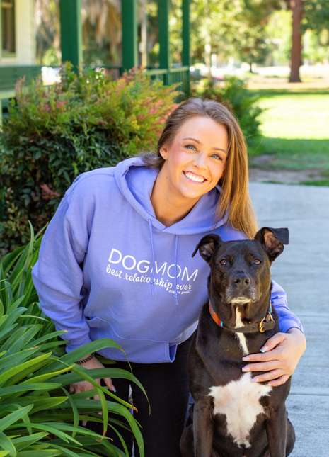 Hoodie: Dog Mom (Violet)
