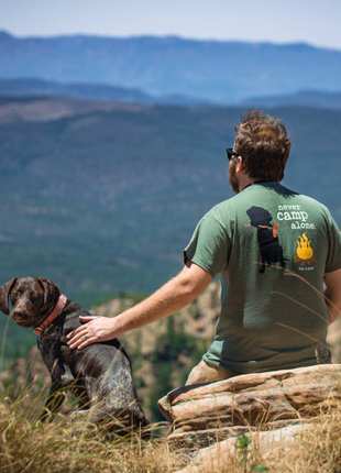 T-shirt: Never Camp Alone