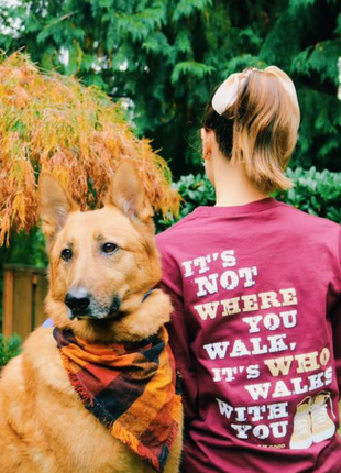 Long Sleeve T-shirt: Never Walk Alone (Maroon)