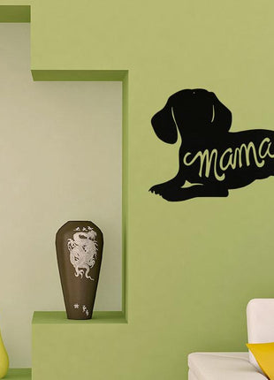 Dachshund Mama Silhouette - Metal Wall Art/Décor