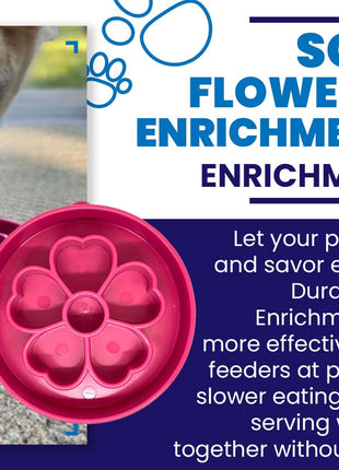 Flower eBowl Deep Slow Feeder Dog Bowl for Enrichment | USA Made