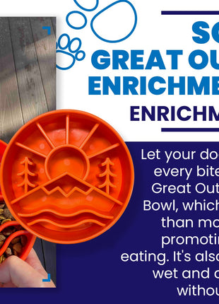 Great Outdoors eBowl - Slow Feeder Dog Bowl & Enrichment | USA Made