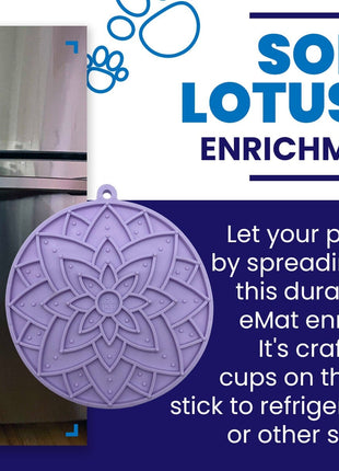 Lotus Design emat - Enrichment Lick Mat For Dogs and Cats - With Suction Cups | USA Made