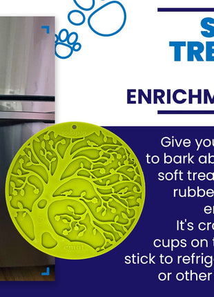 Tree of Life eMat - Enrichment Lick Mat For Dogs and Cats - With Suction Cups | Tree Design | USA Made