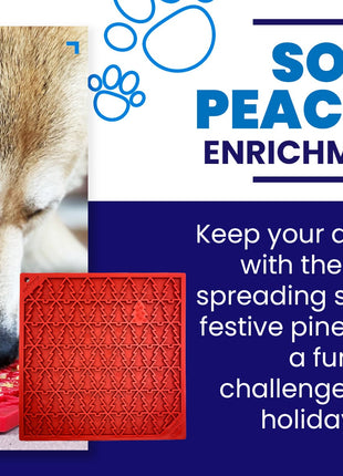 "Peace" Christmas Tree emat - Enrichment Lick Mat for Dogs and Cats | Christmas Tree design | SodaPup
