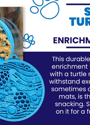 Turtle eMat-Mini Lick Mat with Suction Cups - Small Dogs & Cats | USA