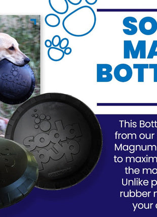 Magnum Bottle Top Flyer Rubber Frisbee for Heavy Chewers | Large | USA Made