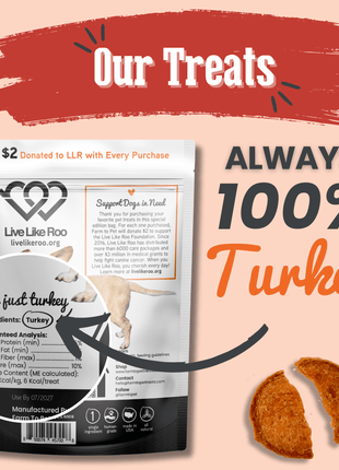 Live Like Roo Turkey Chips for Dogs | Dog Treats That Give Back
