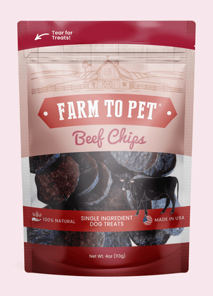 Beef Chips Dog Treats | Single-Ingredient Healthy Treats for Dogs