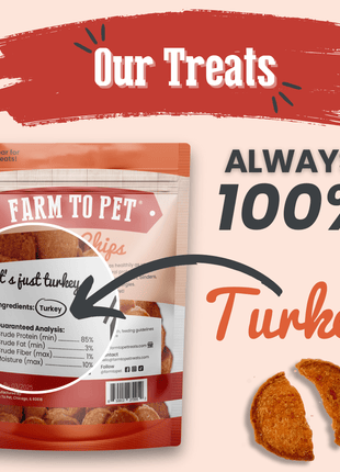 Turkey Chips for Dogs | All-Natural Single-Ingredient Healthy Dog Treats