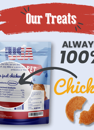 Americana Chicken Chips for Dogs | Celebrate with USA-made Dog Treats