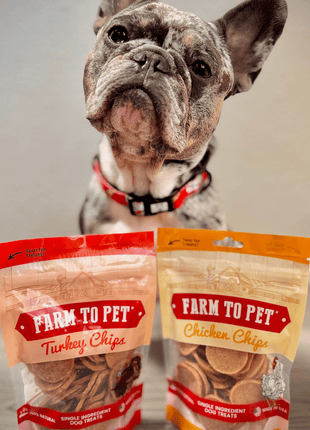Turkey & Chicken Chip Dog Treat Duo | Single-Ingredient Poultry Treats for Dogs