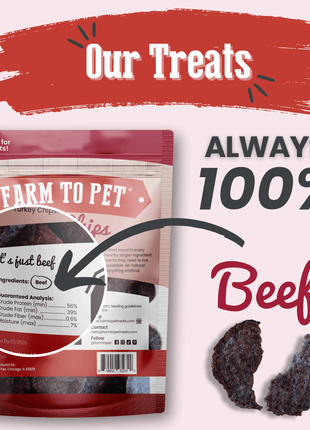 Beef Chips Dog Treats | Single-Ingredient Healthy Treats for Dogs