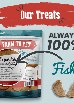 Fish Chips for Dogs | Wild-Caught Fish Dog Treats