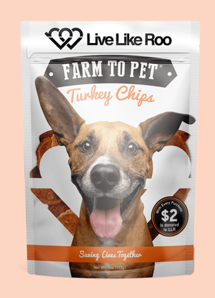 Live Like Roo Turkey Chips for Dogs | Dog Treats That Give Back