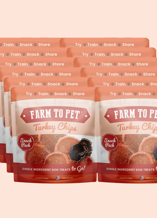 Turkey Chips Snack Pack Bundles | Low Allergen Treats for Training