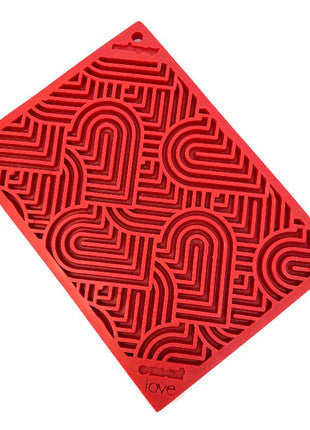 Love eMat - Enrichment Lick Mat for Dogs and Cats| Heart Design | SodaPup