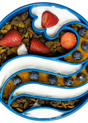 Wave eBowl Deep Slow Feeder Dog Bowl for Enrichment | Made in USA