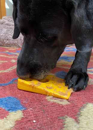 Swiss Cheese Wedge Nylon Dog Chew Toy for Aggressive Chewers | SodaPup