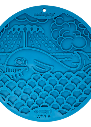 Whale eMat - Enrichment Lick Mat for Dogs and Cats - with Suction Cups | Whale Design | USA Made