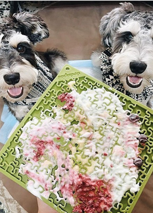 Jigsaw Puzzle eMat - Enrichment Lick Mat for Dogs and Cats | eMat Enrichment Toy for Anxiety Relief | USA Made