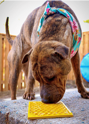 Honeycomb eMat - Enrichment Lick Mat for Dogs and Cats | eMat Enrichment Toy for Anxiety Relief | SodaPup
