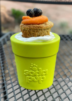 Large Flower Pot eCup Dog Treat Dispenser | Durable USA-Made Enrichment Toy | SodaPup
