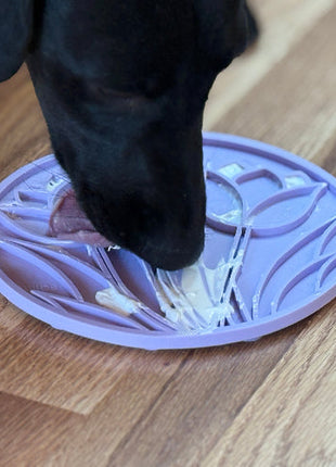 Tulip Design eMat - Enrichment Lick Mat For Dogs and Cats - With Suction Cups | USA Made