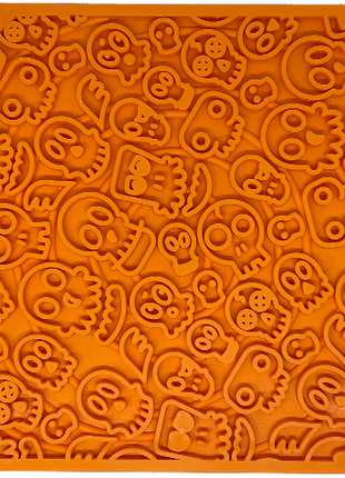 Zombie eMat - Enrichment Lick Mat for Dogs and Cats | Halloween Skull Design | SodaPup