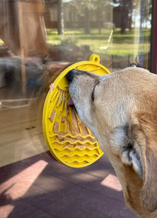 Sun n' Sea eMat - Enrichment Lick Mat For Dogs and Cats - With Suction Cups - Beach Design | USA Made