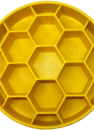 Honeycomb eBowl Deep Slow Feeder Dog Bowl for Enrichment | USA Made