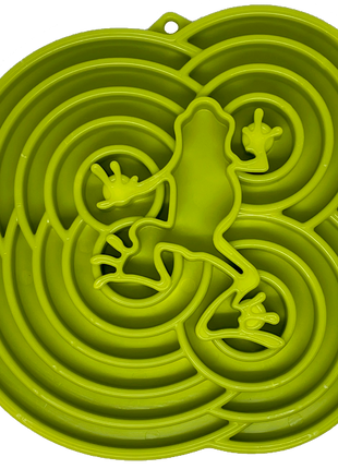 Water Frog eTray - Shallow Slow Feeder Dog Bowl for Enrichment | USA Made