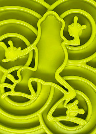 Water Frog eTray - Shallow Slow Feeder Dog Bowl for Enrichment | USA Made
