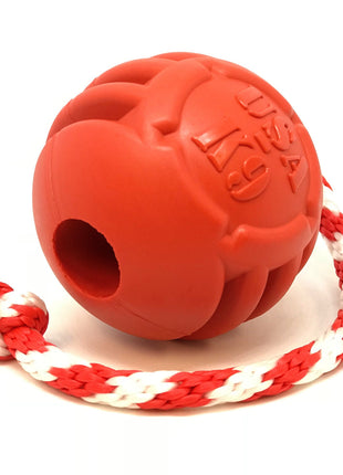 USA-K9 Stars and Stripes Rubber Dog Toy | K9 Handler Reward Toy | Red | USA Made