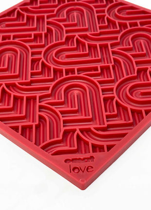 Love eMat - Enrichment Lick Mat for Dogs and Cats| Heart Design | SodaPup