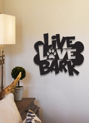 Live Love Bark - Metal Wall Art/Décor